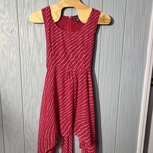 Diva Collection Womens Size 2X Pink And White‎ Stripes Sleeveless Dress